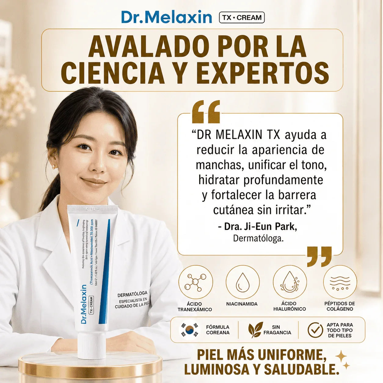 DR MELAXIN TX™ Ayuda a Reducir Manchas y Recuperar la Luminosidad Natural