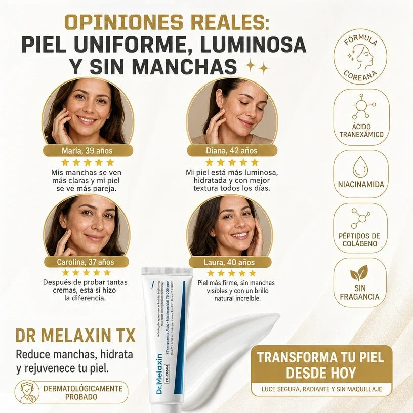 DR MELAXIN TX™ Ayuda a Reducir Manchas y Recuperar la Luminosidad Natural